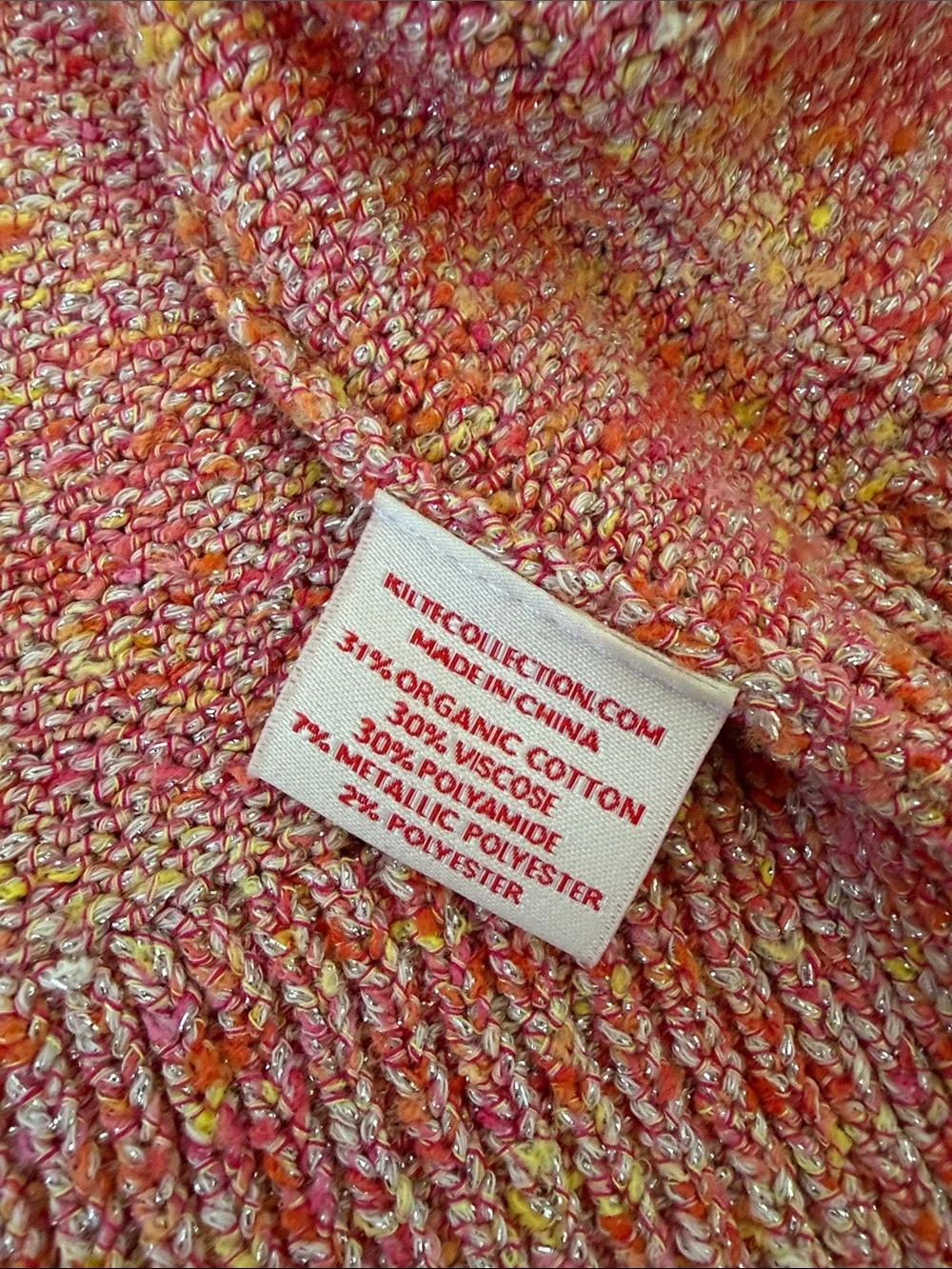 Pink Multi-Knit V-Neck Cardigan Sweater and Cami set